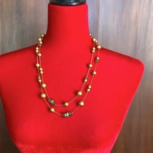 New Coldwater Creek Bronzed Pearls and Rhinestones